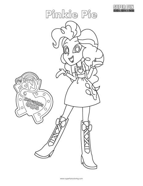 Equestria Girls- Pinkie Pie Coloring Page - Super Fun Coloring