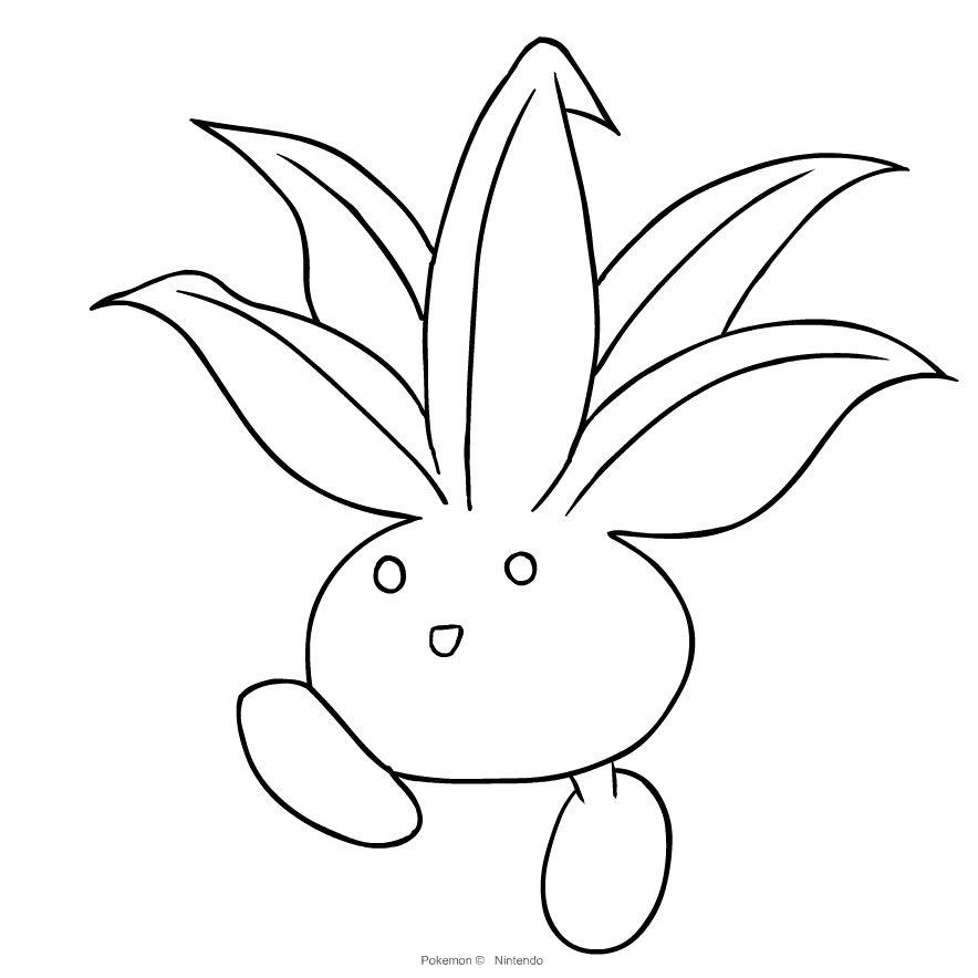 Oddish from Pokemon coloring page