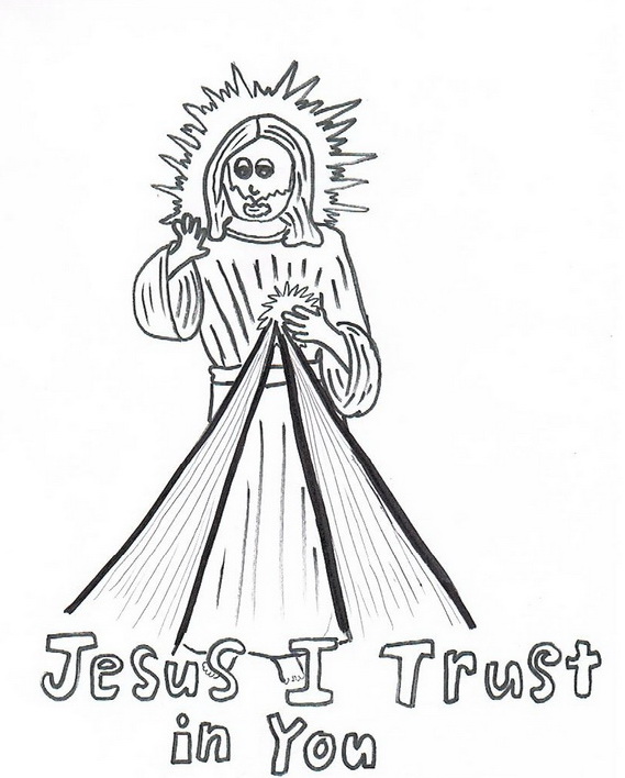 Divine Mercy Coloring Page