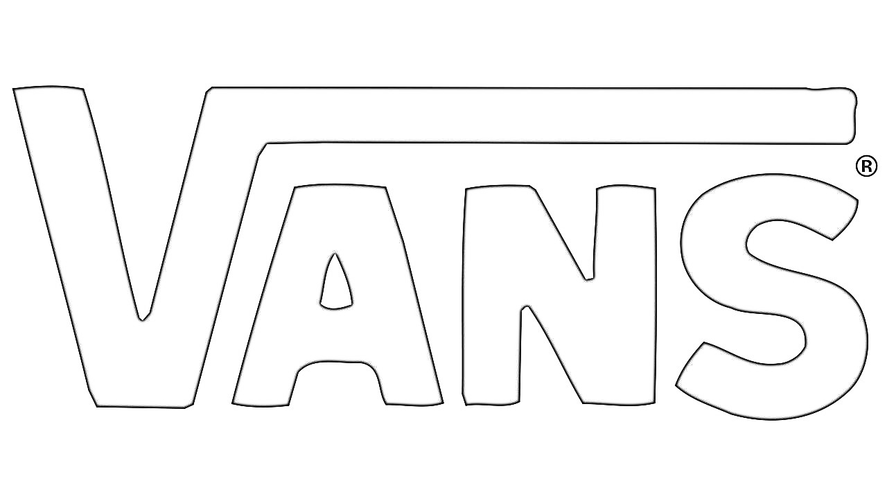 Vans logo coloring page