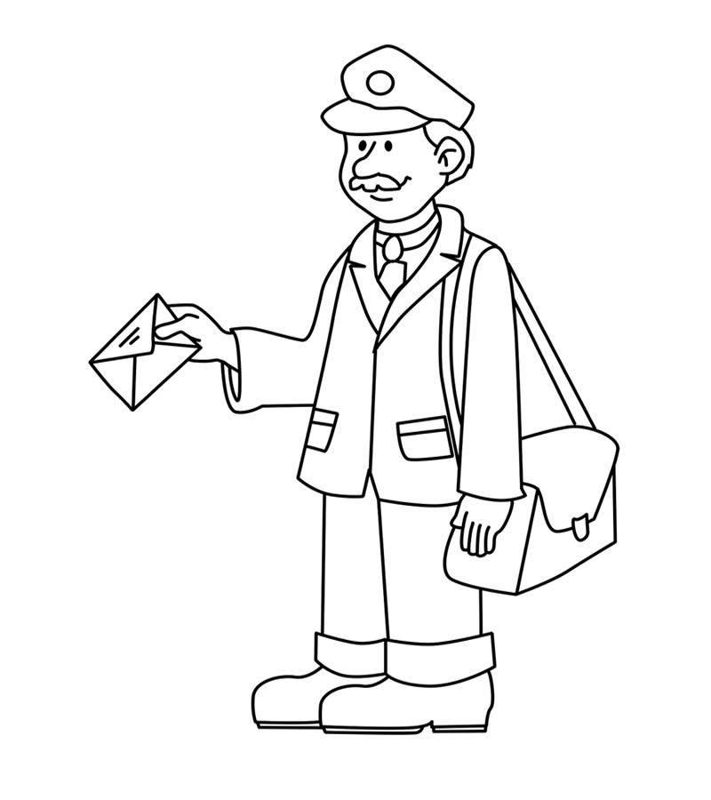 Mailman Coloring Pages - Best Coloring Pages For Kids