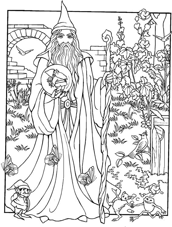 Wizard coloring page | Coloring pages, Coloring book art, Cool coloring  pages