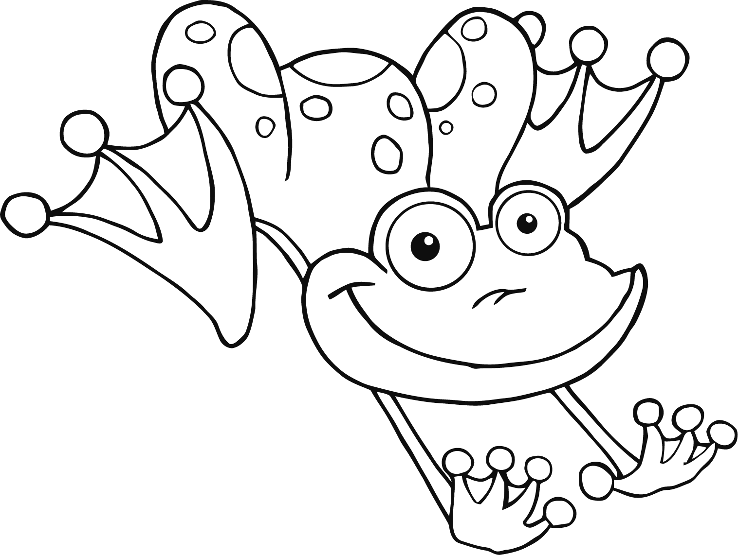 Frog Coloring Pages For Kids Printable | Animal Coloring pages of ...