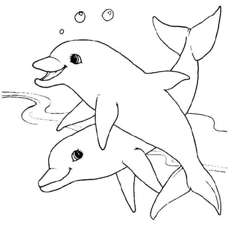 Coloring Pictures Of Dolphins - HD Printable Coloring Pages