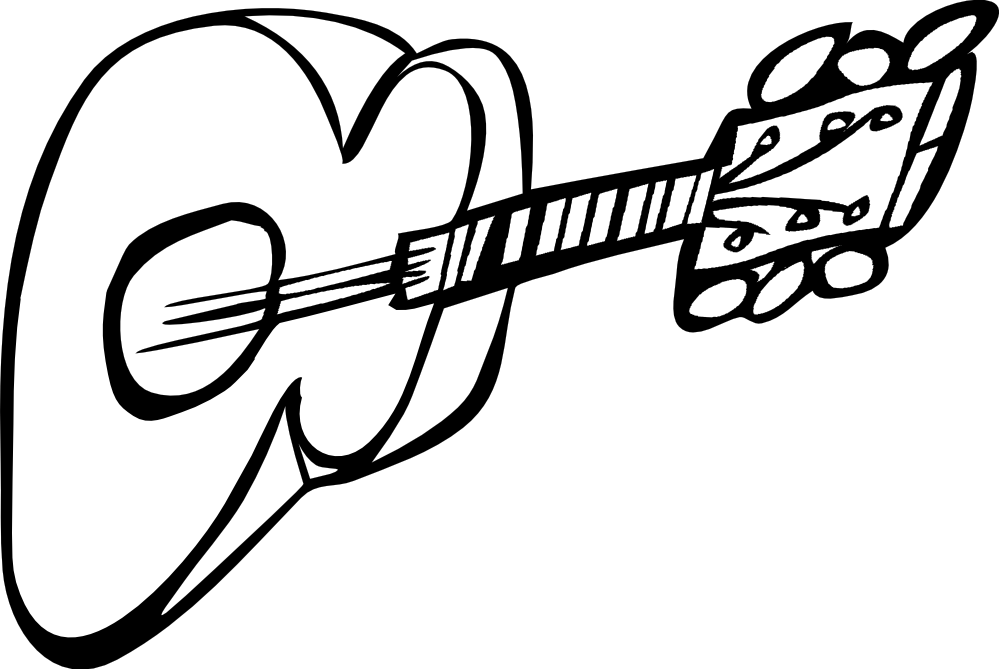 Guitar Clipart Black And White | Clipart Panda - Free Clipart Images
