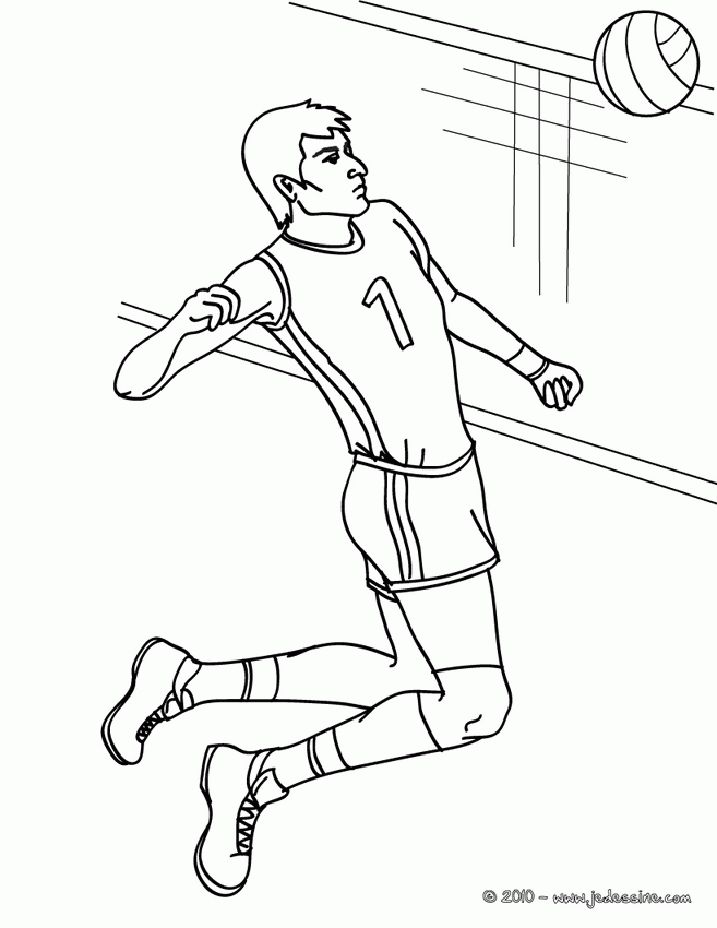 Coloriage VOLLEYBALL - Coloriage d'un SMATCH VOLLEYBALL