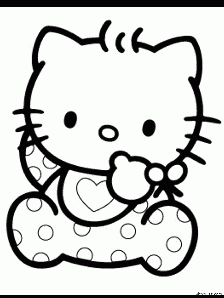 Coloring Pages Of Hello Kitty 8 | Free Printable Coloring Pages