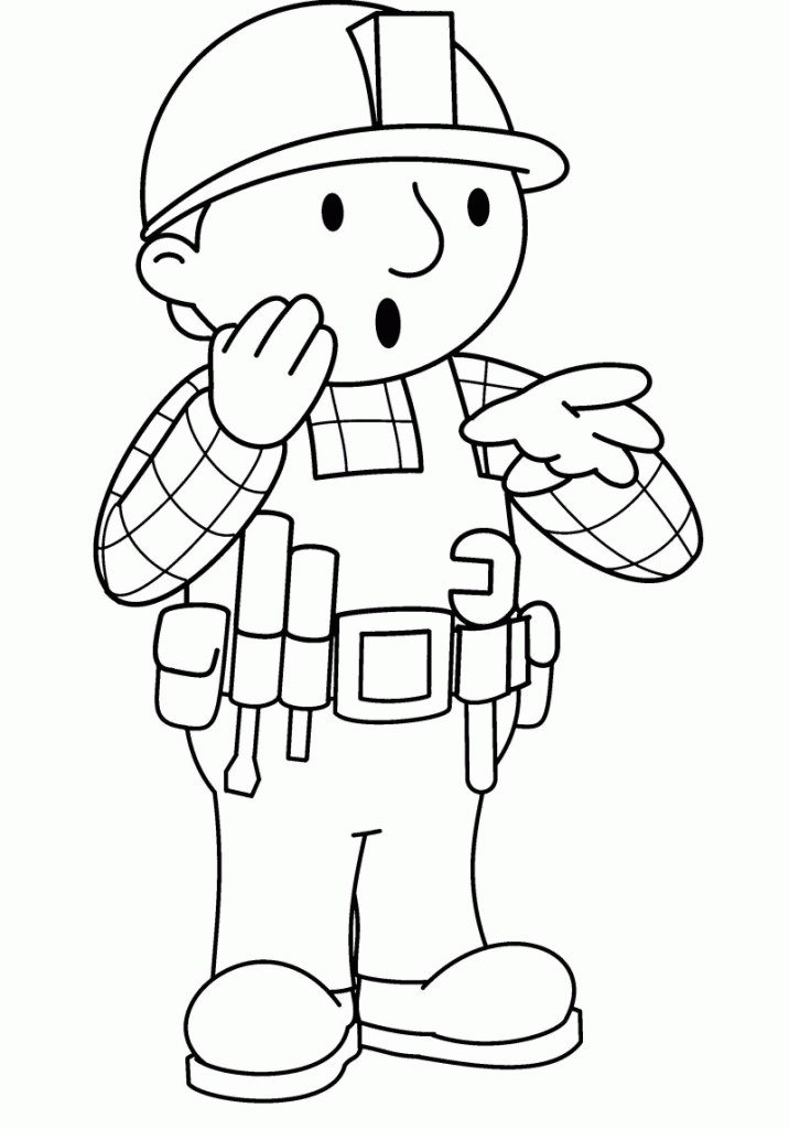 Bob The Builder Coloring Sheets Free - Kids Colouring Pages