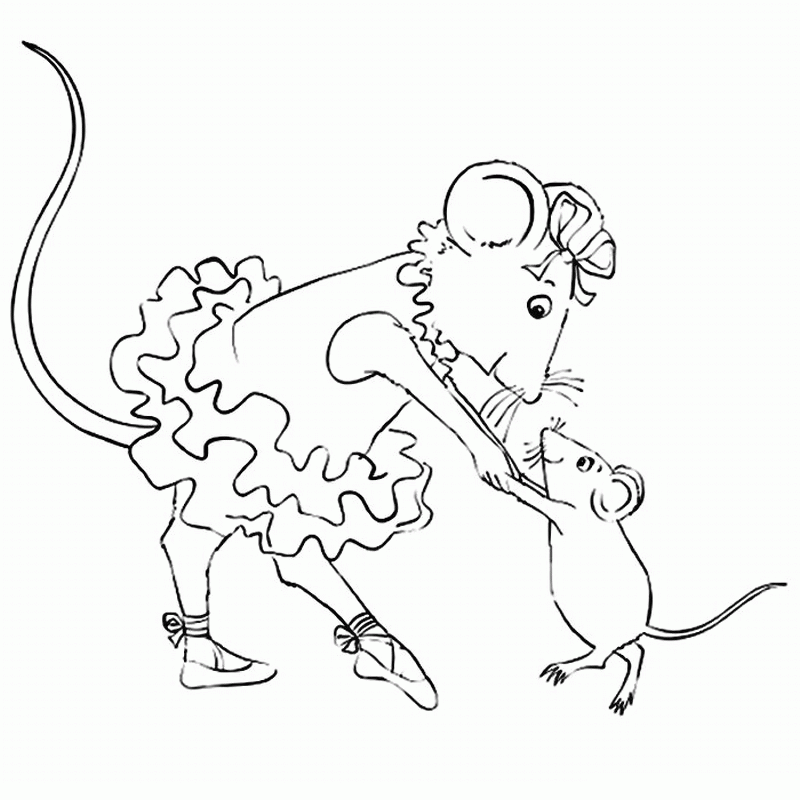 angelina Ballerina Colouring Pages (page 2)