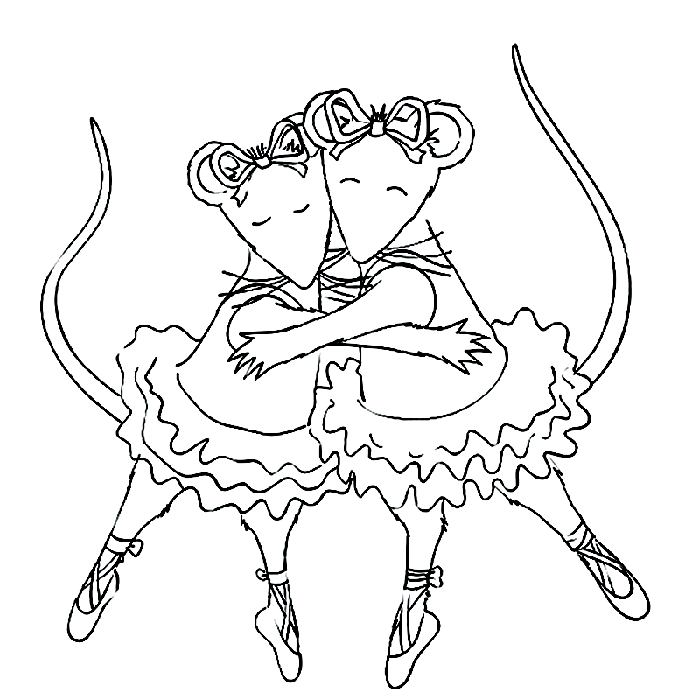 Coloring Pages Angelina Ballerina Printable Coloring Pages Online 
