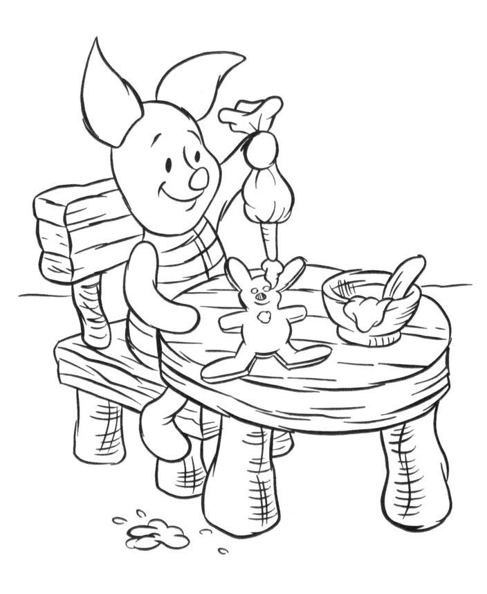 Piglet Coloring Page Relaxing