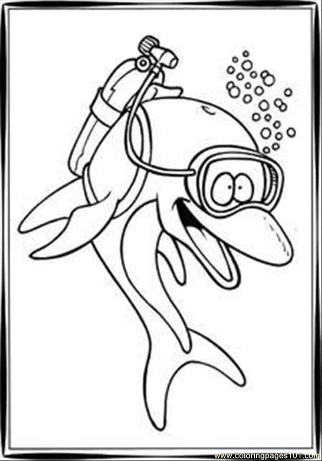 Coloring Pages Dolphin Coloring Pages 2 (Mammals > Dolphin) - free 