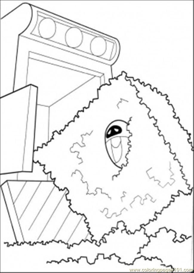 Coloring Pages Eva In The Trash (Cartoons > Wall-E) - free 