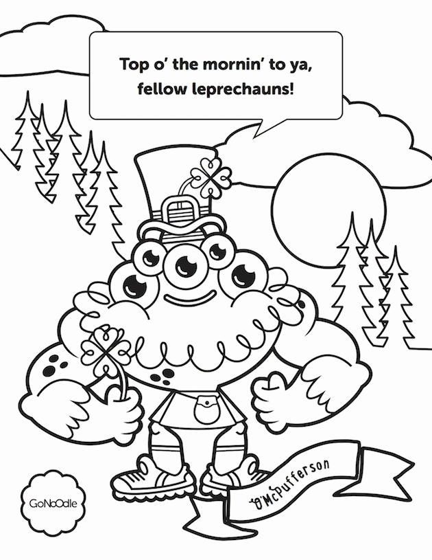 Free St. Paddy's Day printables from GoNoodle!