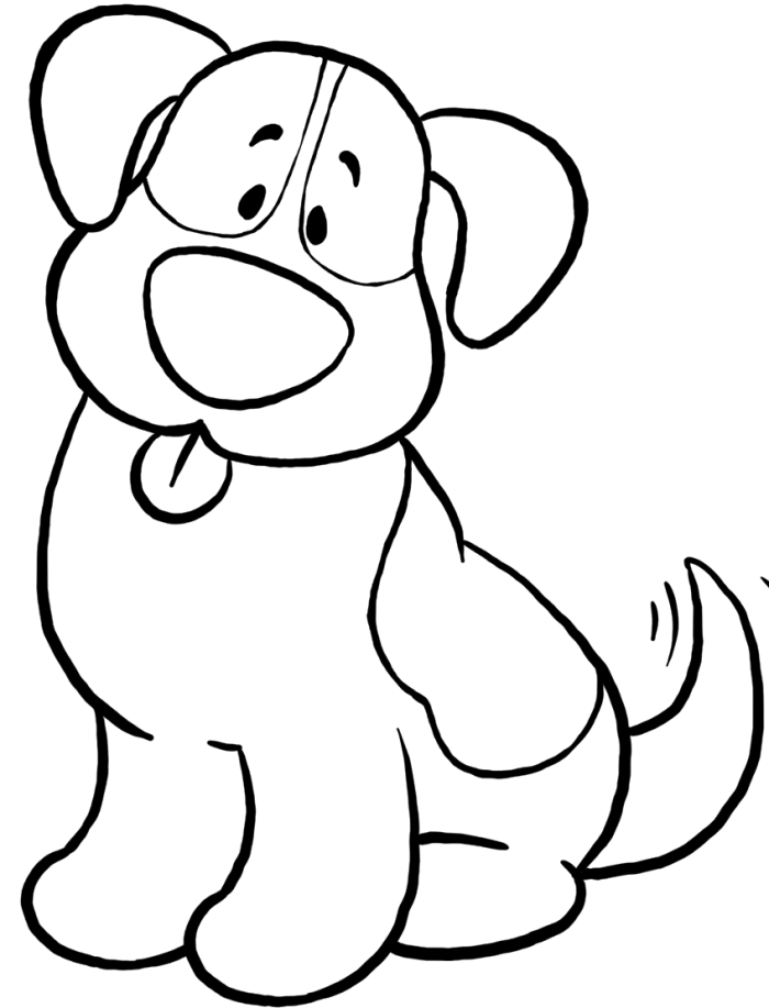 Cute Dog Coloring Pages Print