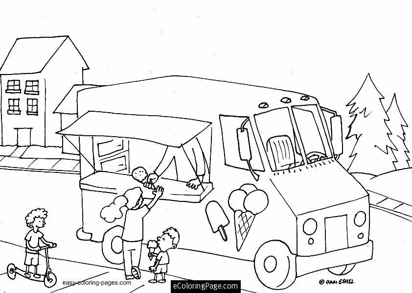 Ice Cream Truck Coloring Pages - Free Printable Coloring Pages 