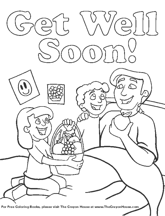 get well pictures Colouring Pages