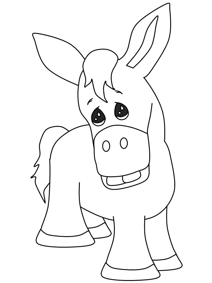 Printable Donkey9 Animals Coloring Pages