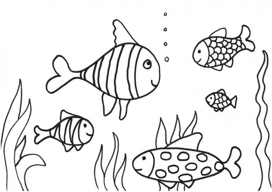 Colouring Pictures Fish Coloring Pages Hello Kitty Coloring 270888 