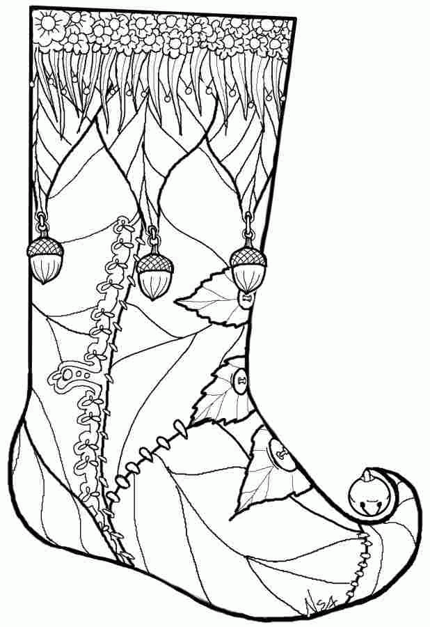 Christmas Stocking Colouring Pages Printable Free For Toddler 5244#