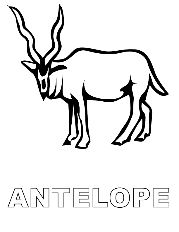 antelope coloring pages 2014