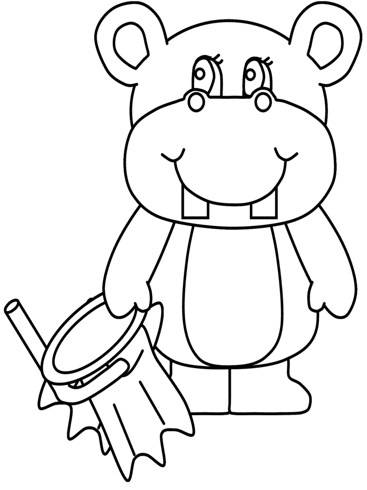 hippos Colouring Pages (page 2)