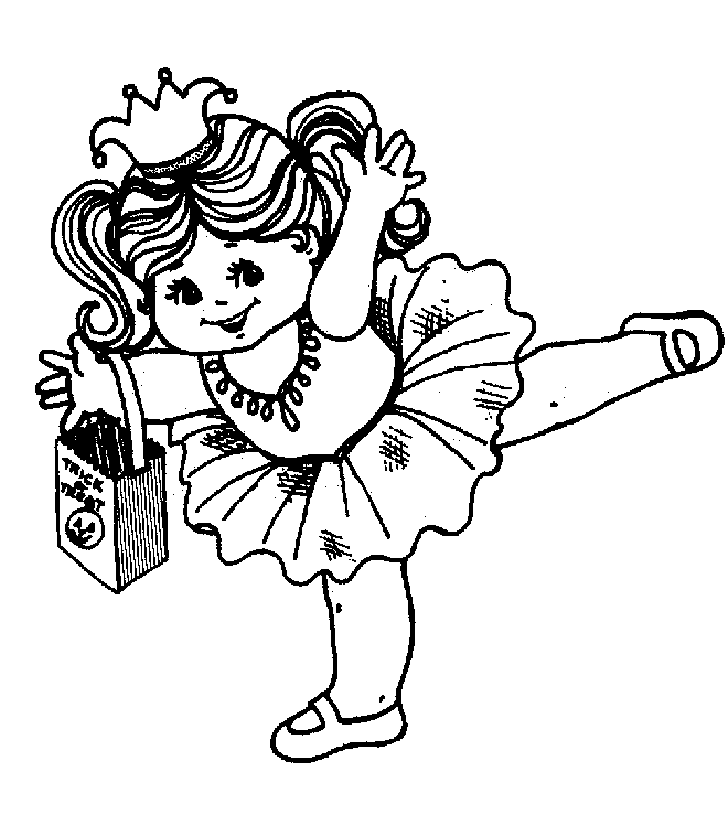 Little Ballerina of Halloween Coloring Pages – Free Halloween 