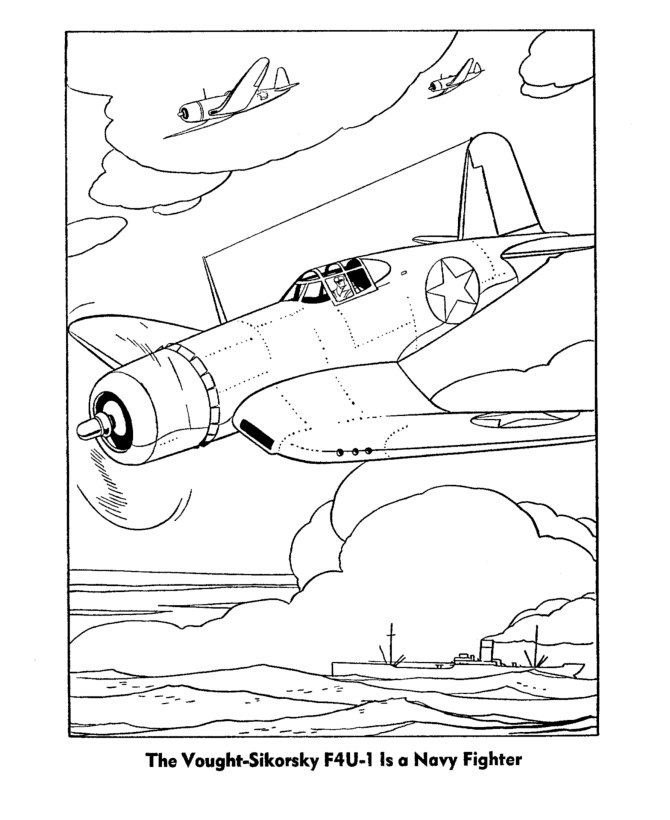 Veterans Day Coloring Pages - World War 2 - Pacific War Veterans 