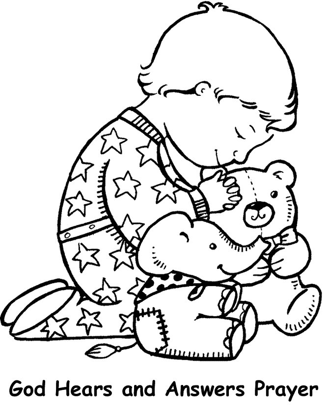 God Hears and Answers Prayer - Coloring Page
