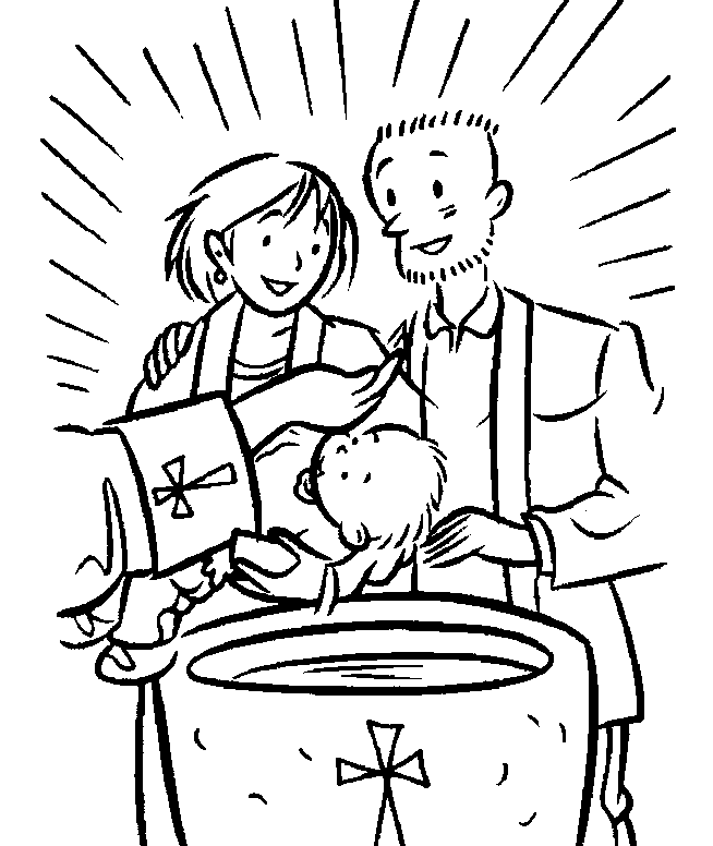 catholic baptism Colouring Pages