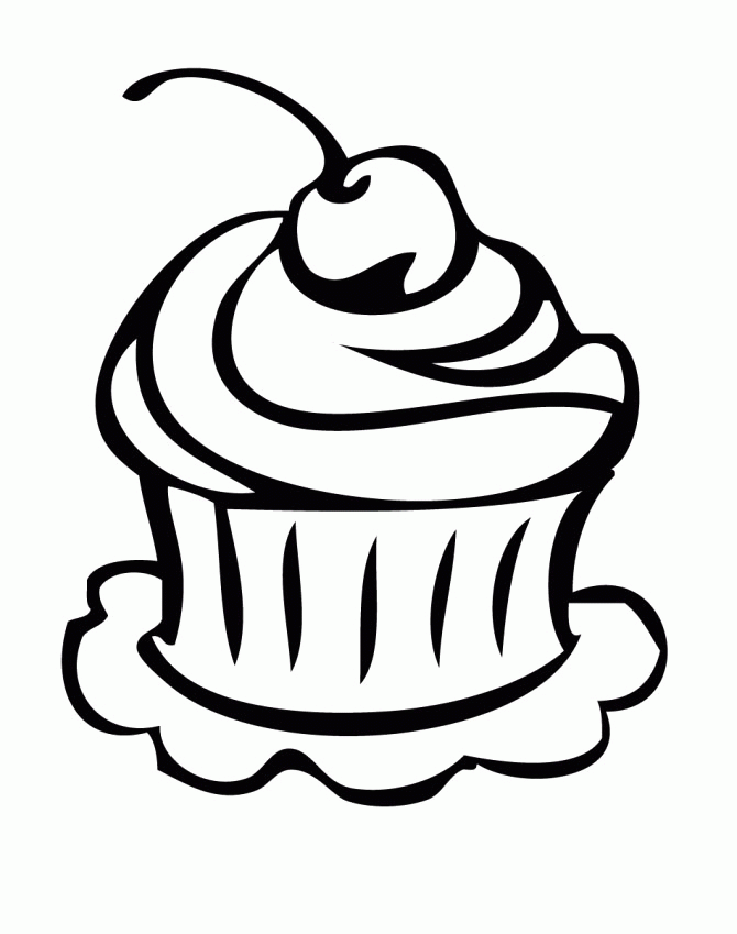 The Cupcake Display Hello Kitty Coloring Pages - Cookie Coloring 
