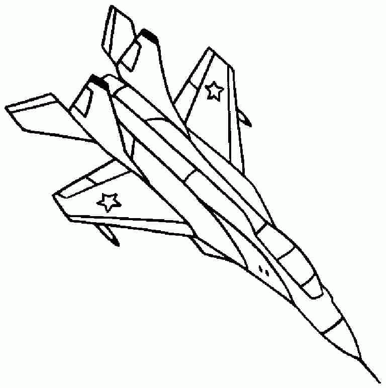 Printable Transportation Military Plane Coloring Pages For 