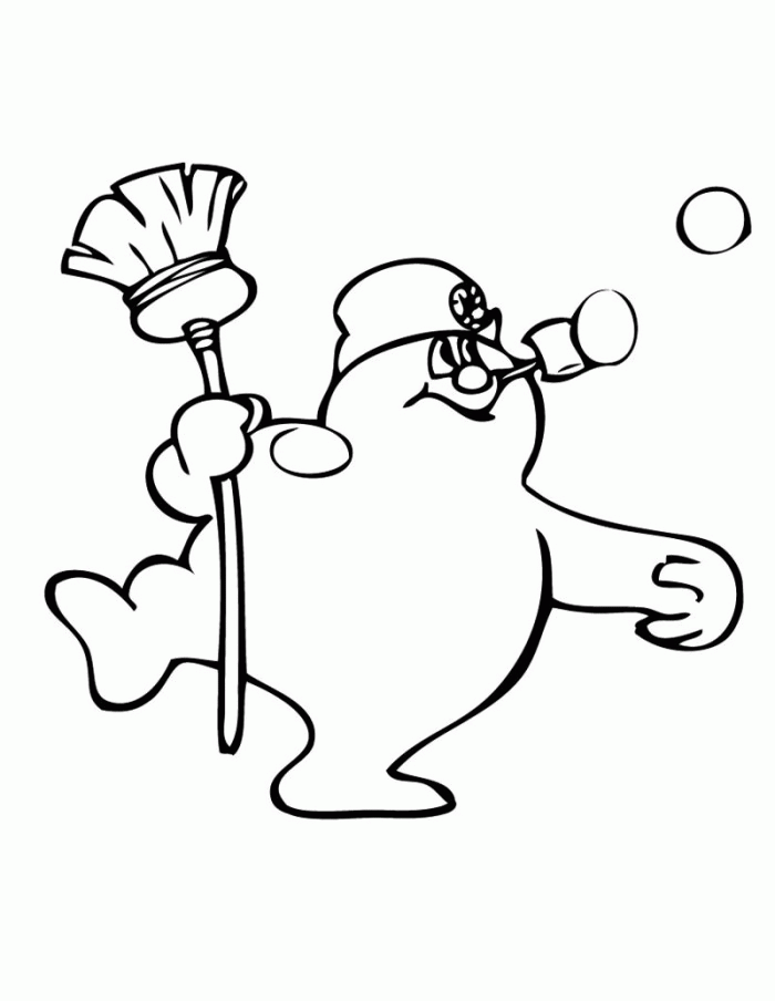Frosty The Snowman Coloring Page For Kids