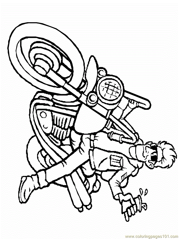 Coloring Pages motorcycle (Other > Farmer or Gardener) - free 