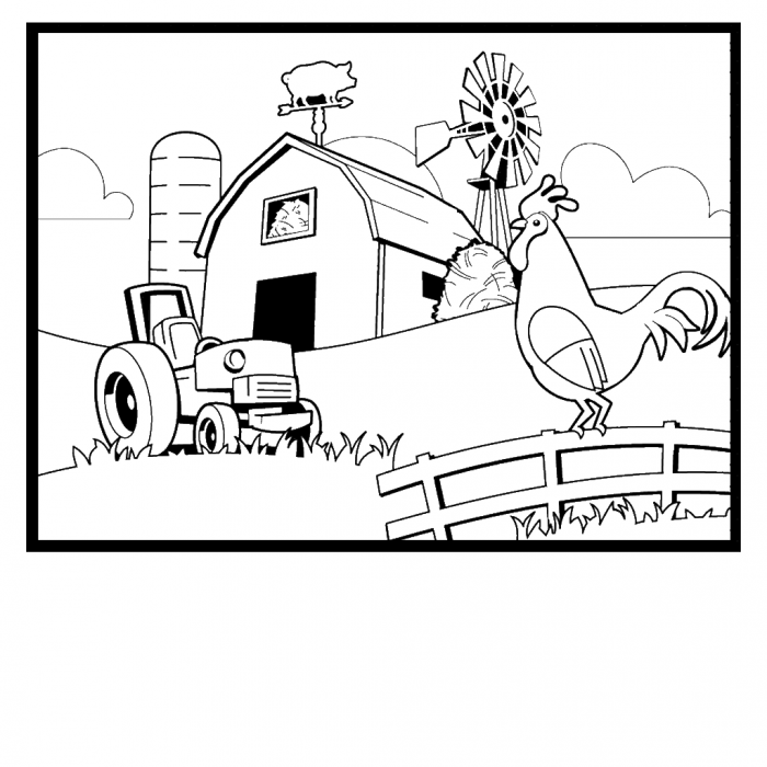 Farm House Coloring Pages