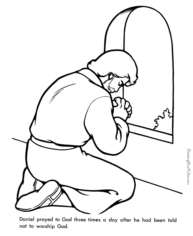 Free Christian Coloring Pages Daniel – Bible page to print and 