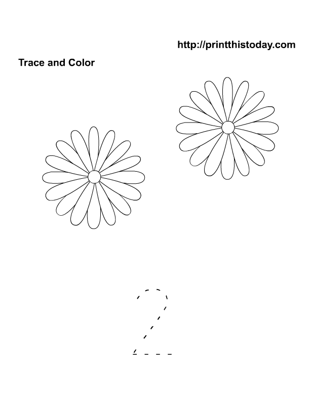 Free Printable Spring Flowers Math worksheets for Preschool 