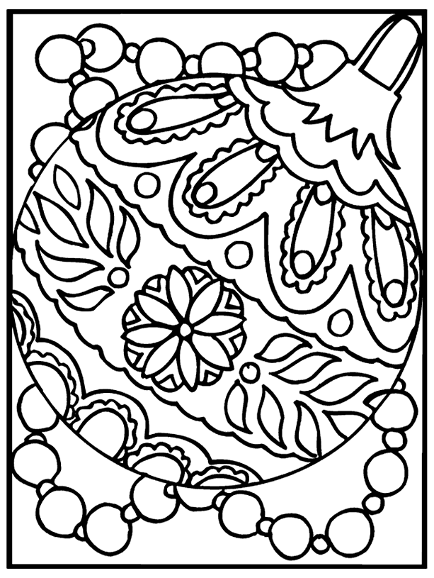 Free Coloring Pages: Christmas Ornaments Coloring Page