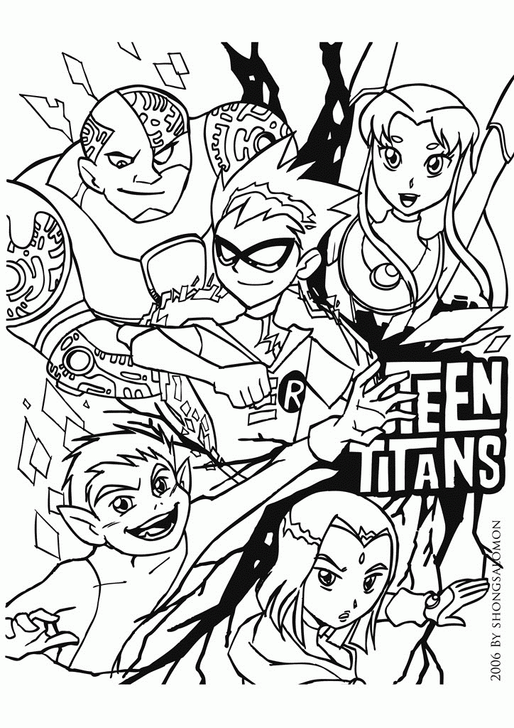 team titan raven Colouring Pages (page 2)