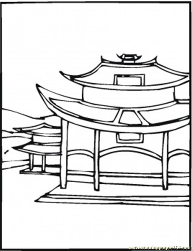 Coloring Pages Village In China (Countries > China) - free 