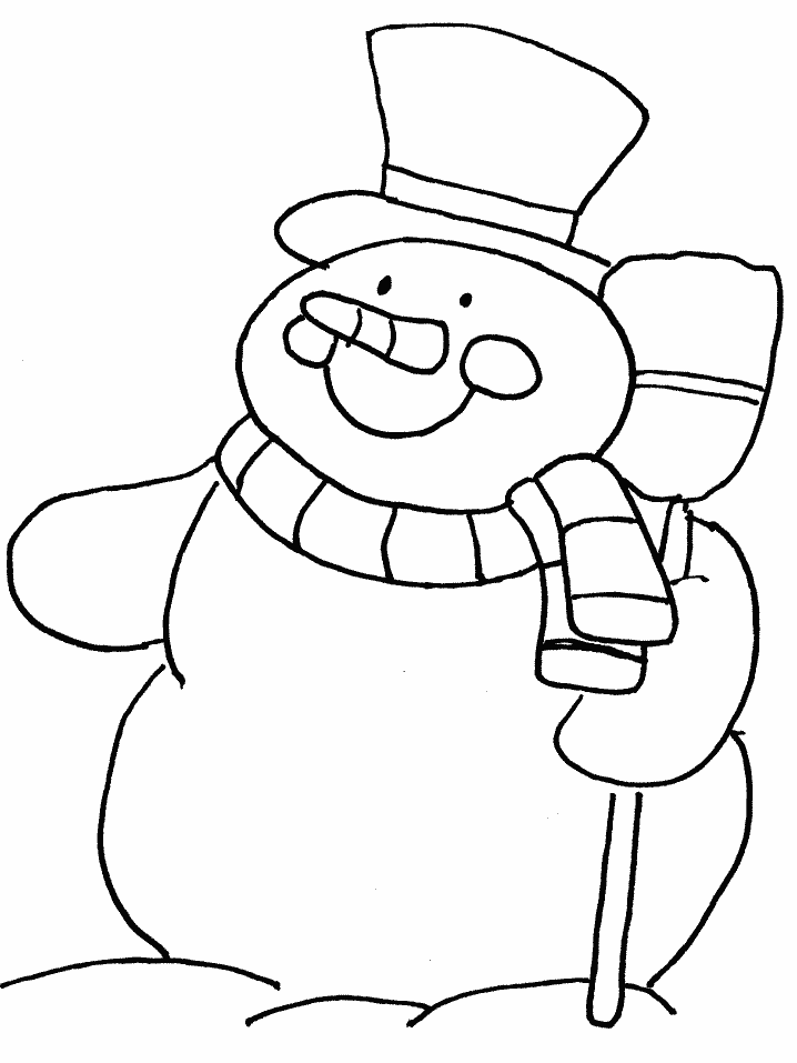 Snowman4 Winter Coloring Pages & Coloring Book