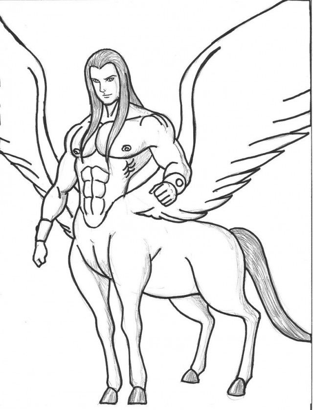 Centaur Coloring Pages Coloring Book Area Best Source For 291484 