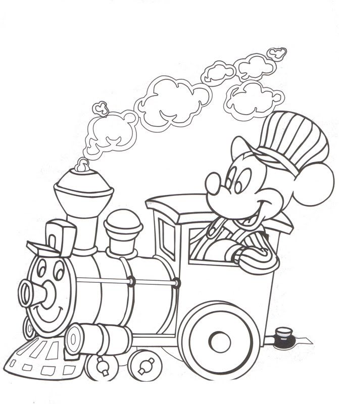 transmissionpress: Mickey Mouse with Walt Disney Railroad 