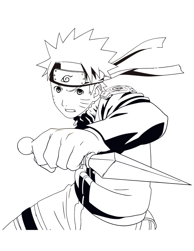 Naruto Shippuden Coloring Page | HM Coloring Pages