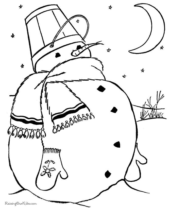Snowman Coloring Pages - 009