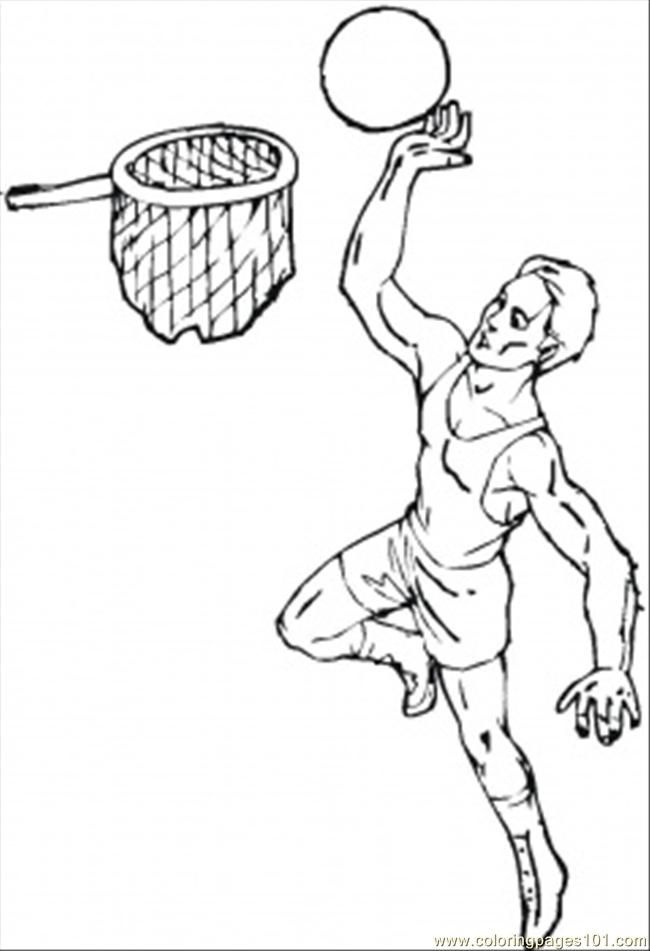 Coloring Pages 95 Basketball Coloring Page (Sports > Basketball 