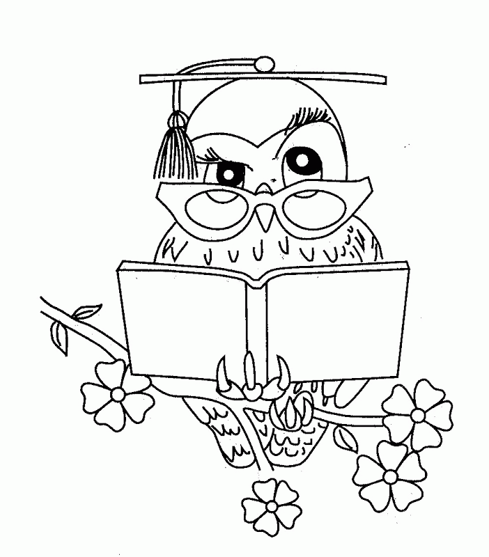 wise owl Colouring Pages