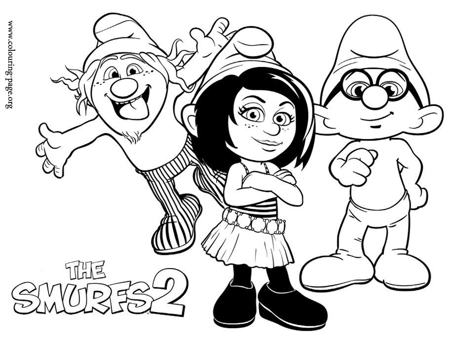 the smurf 2 Colouring Pages (page 2)
