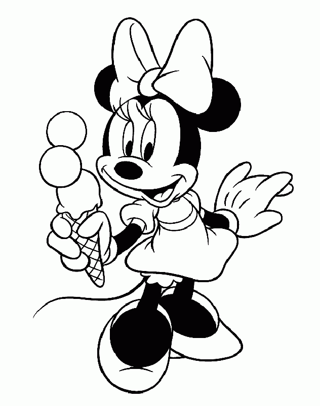 Minnie Mouse : Minnie Mouse With Mickey Mouse Coloring Pages 