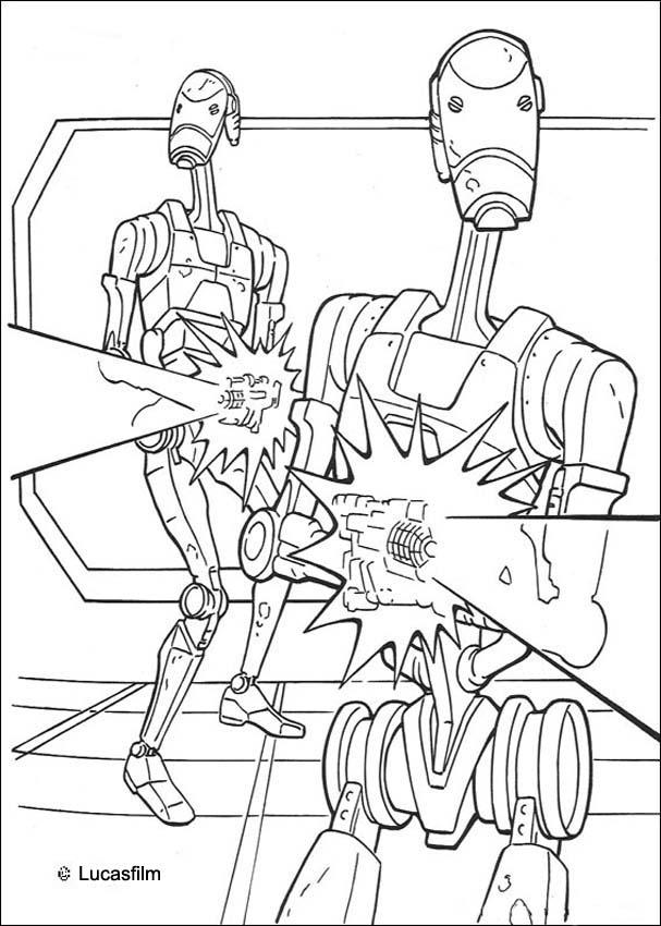 STAR WARS coloring pages - Trade federation robots